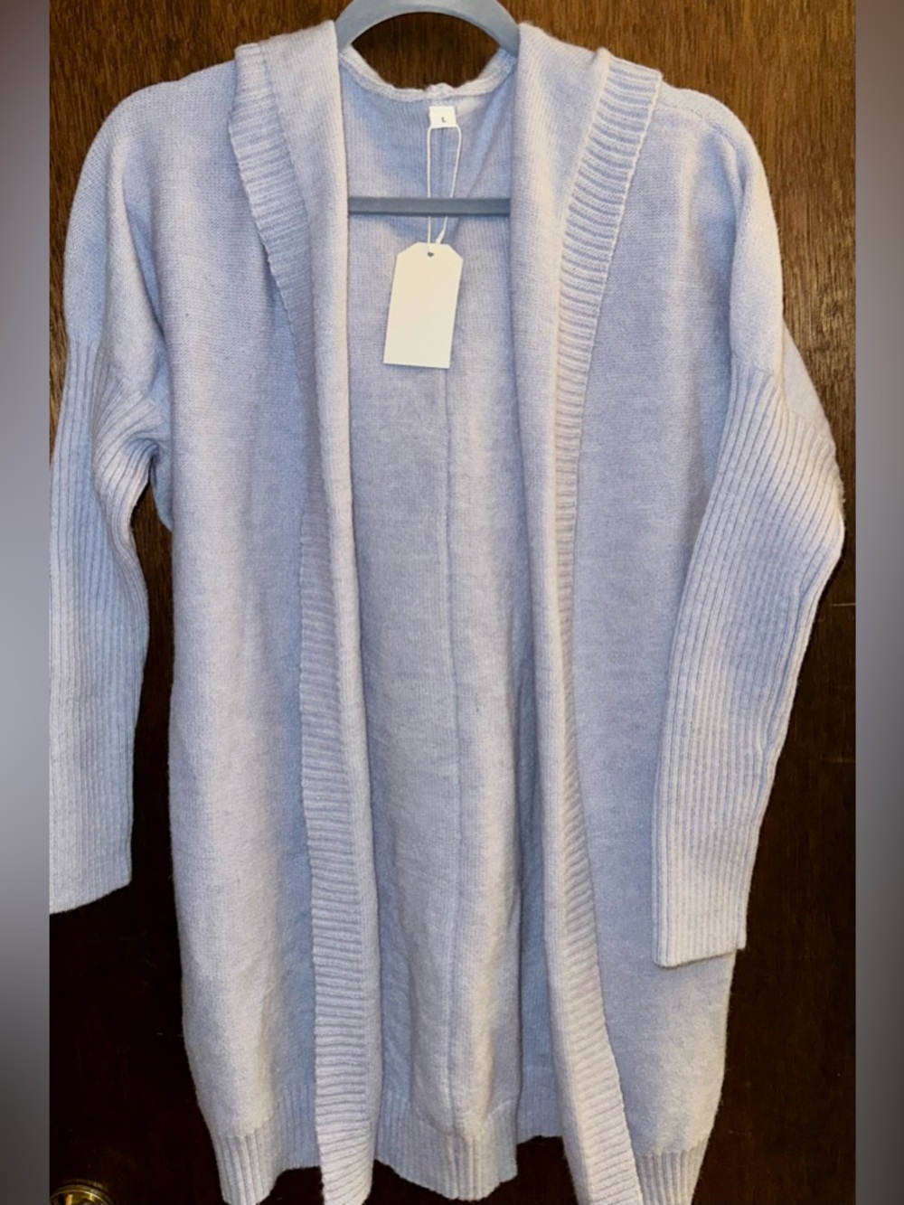 Light Blue Open-Front Women's Sweater Cardigan NWT
